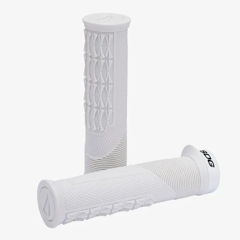 SDG Thrice OC Large Lock-on MTB Grips in White/Black