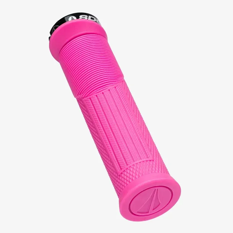 SDG Thrice OC Large Lock-on MTB Grips in Pink/Black-3