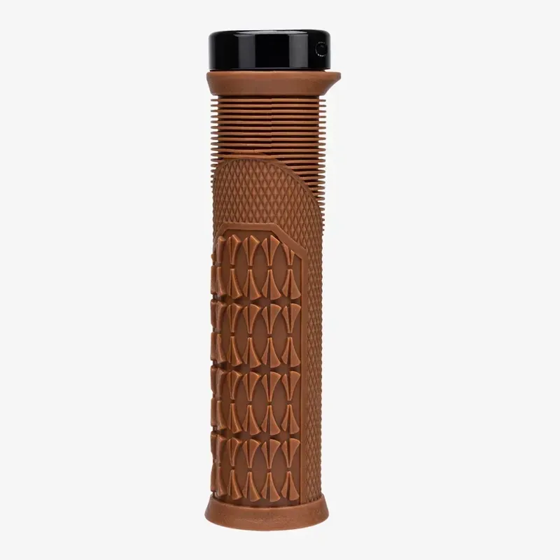 SDG Thrice OC Large Lock-on MTB Grips in Brown/Black-2