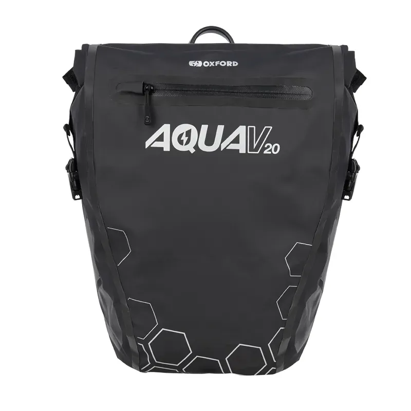 Oxford Aqua V20 Single QR Pannier Bag in Black