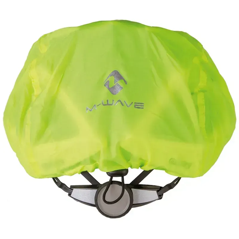 M-Wave Helmet Cover In Neon Yellow With Reflective Logos-2