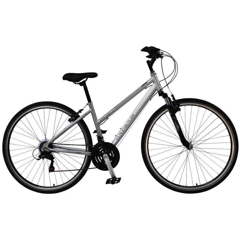 Claud Butler Explorer 1.0 Low Step Hybrid Bike in Silver