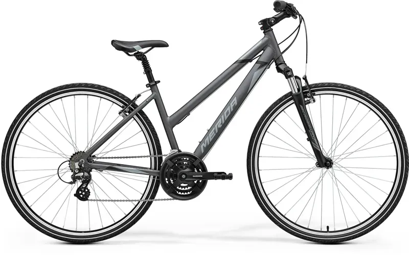 2022 Merida Women's Crossway 10-V MY22 Hybrid Bike in Grey