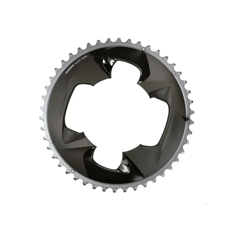 SRAM Chain Ring Road 107Bcd 2X12 Force With Cover Plate: POLAR GREY 12spd 4