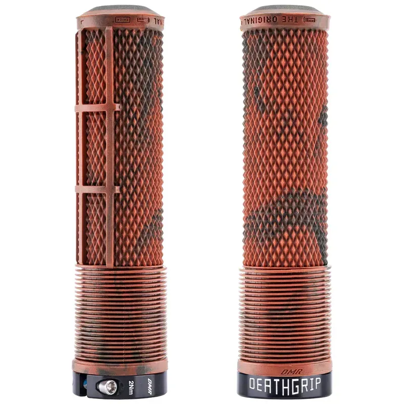 DMR DeathGrip 2 Thick Flangeless Grips in Brown Marble