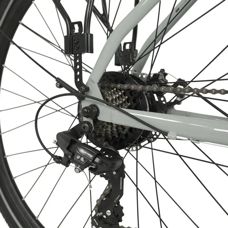 Falcon Liberty Crossbar Electric Hybrid Bike in Primer Grey-6