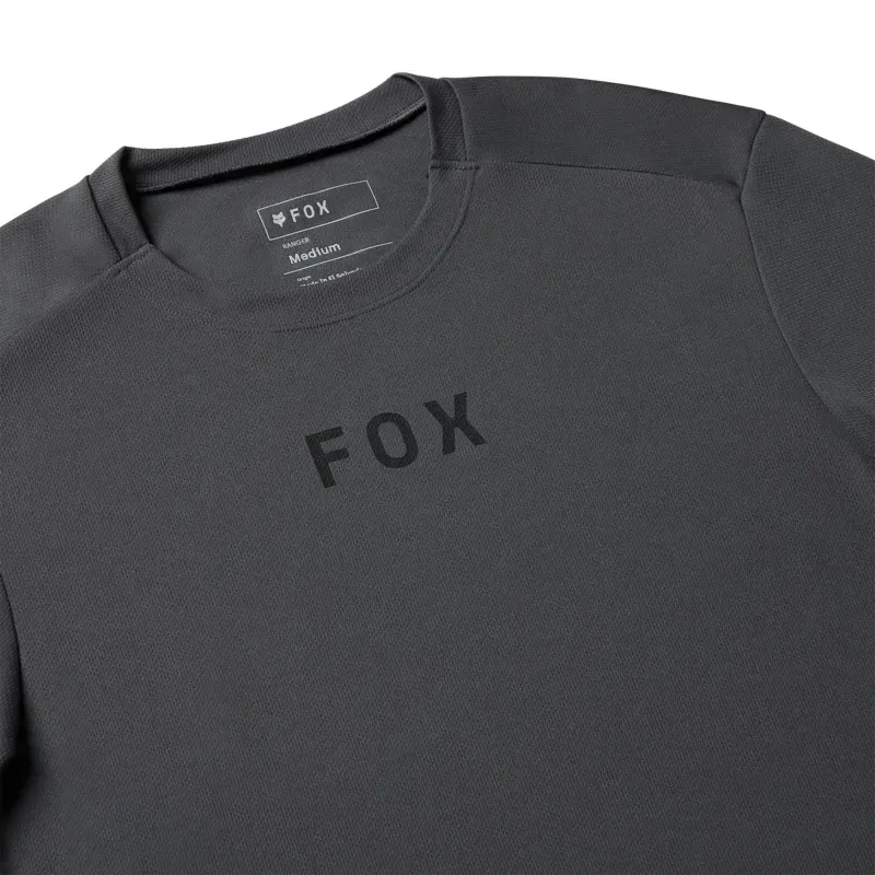 Fox Ranger Wordmark Jersey in Dark Shadow Grey-2