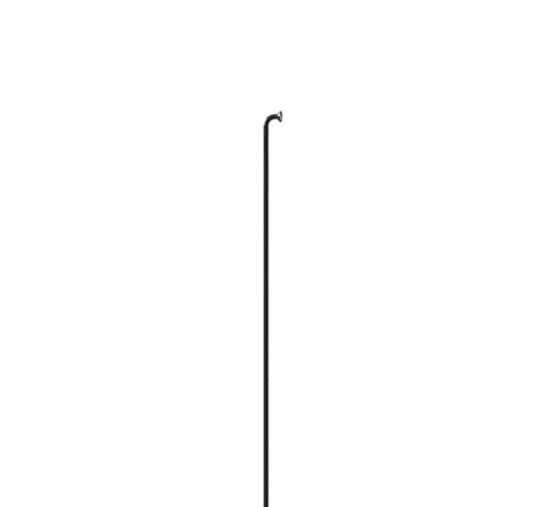 Sapim Leader 13G J-Bend Cut/Threaded Black Spoke - 206mm