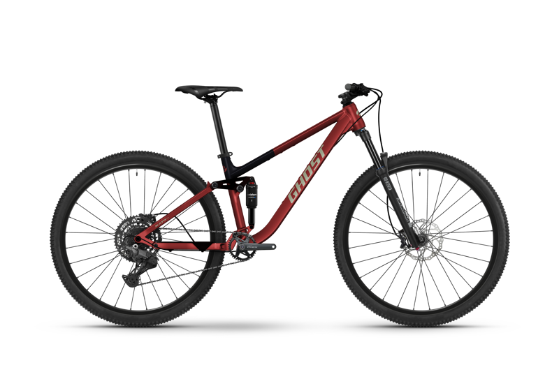 Ghost Kato FS Mountain Bike in Deep Crimson/Black Shiny - Matt