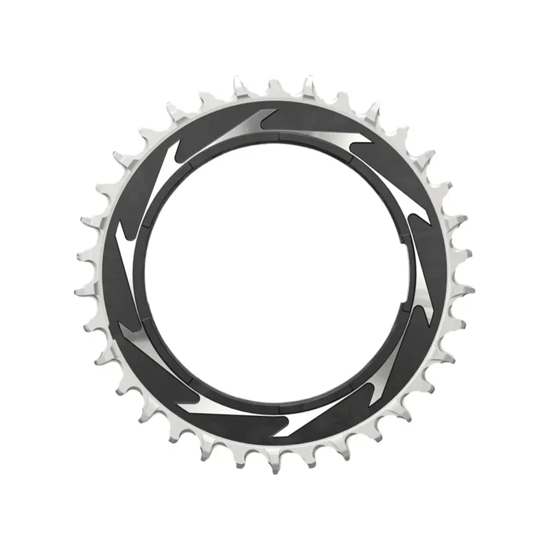 SRAM Chain Ring T-TYPE Powermeter Threaded 0mm Offset Eagle (including Pin Thread Backup And Screw) XXSL D1 2023: BLACK/SILVER 3
