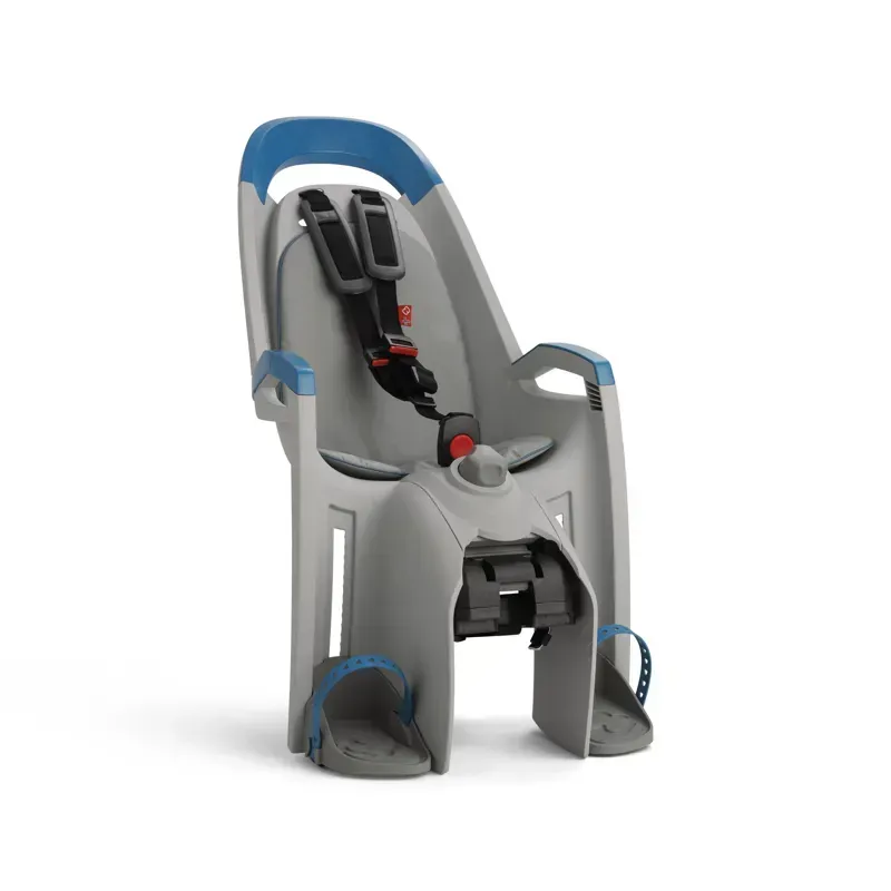 Hamax Amaze Child Bike Seat With Carrier Adapter In Light Grey/Petrol Blue