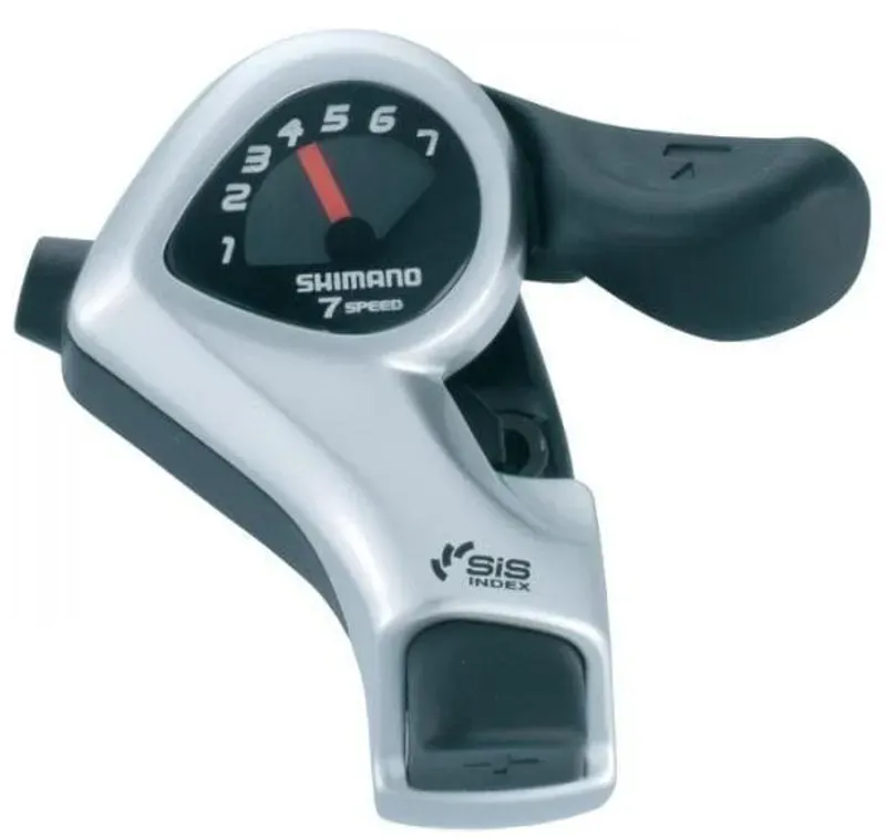 Shimano TX50 Right Side 7-speed Shift Lever in Silver/Black