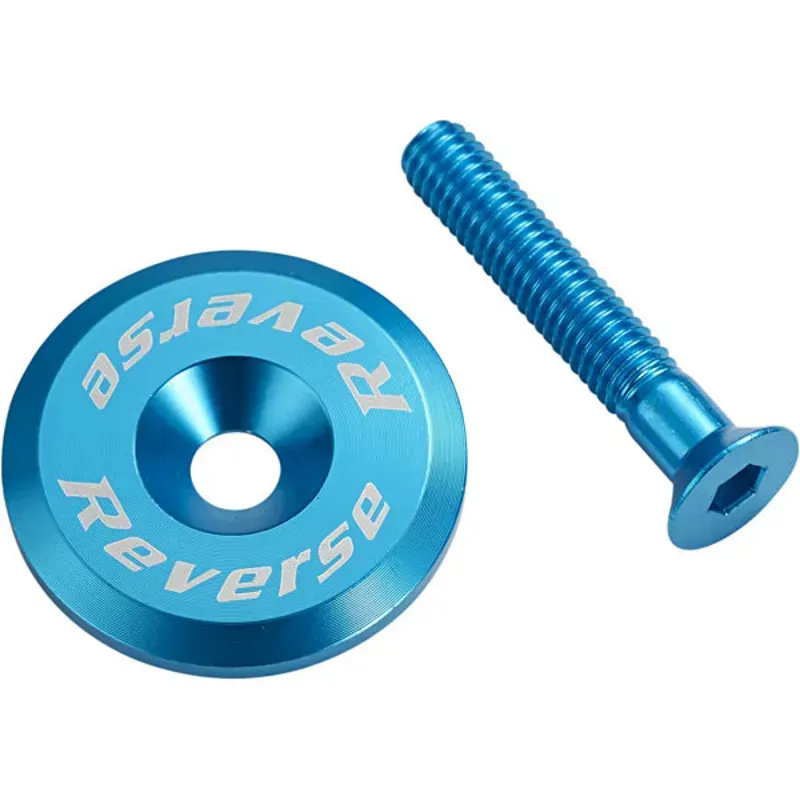 Reverse Ahead Top Cap With Screw 1-1/8 inch in Light Blue