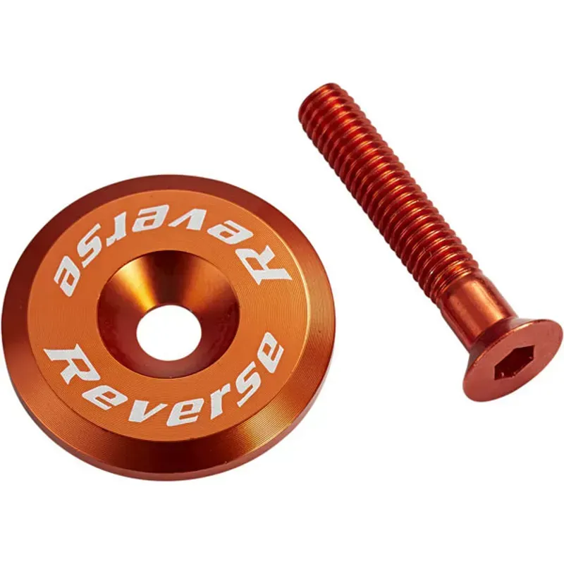 Reverse Ahead Top Cap With Screw 1-1/8 inch in Orange