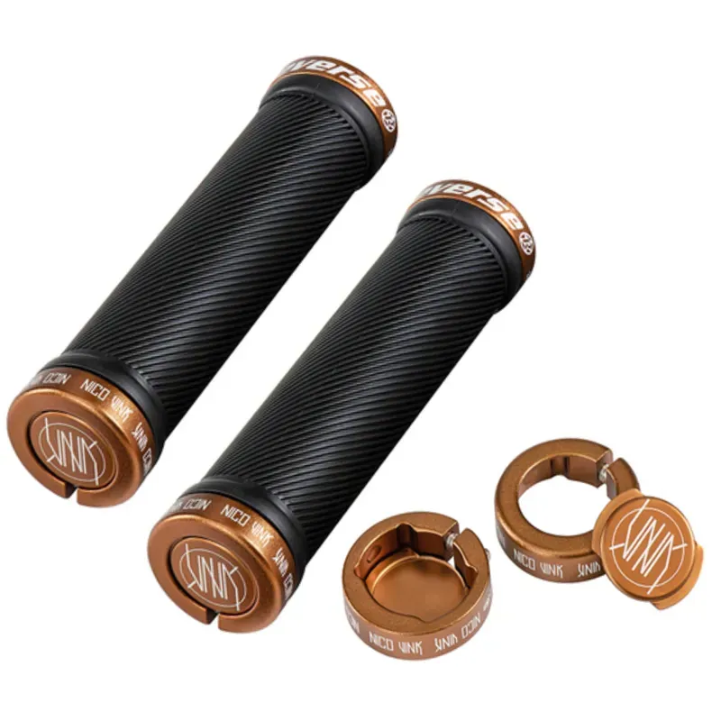 Reverse Nico Vink 30mm Lock-On Grips in Black/Copper