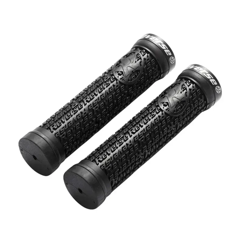 Reverse Stamp 30mm Single Lock-On Grips in Black/Black