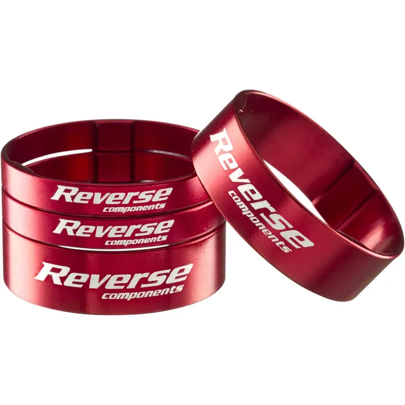 Reverse Ultralight Headset 4-pack Spacer Set in Red