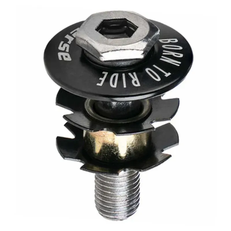 Reverse Barspin 1-1/8in Top Cap in Black