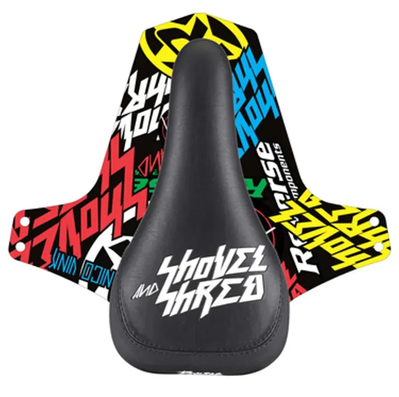 Reverse Nico Vink Shovel and Shred Saddle in Black/White