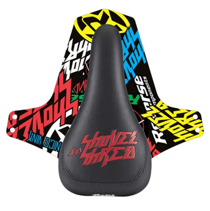 Reverse Nico Vink Shovel and Shred Saddle in Black/Red