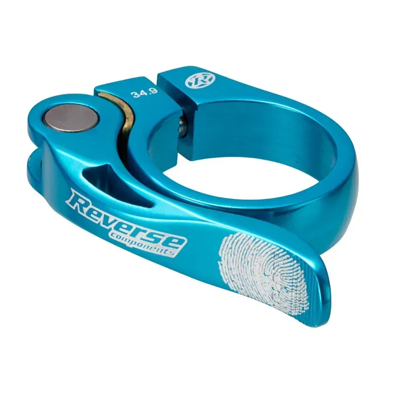 Reverse Long Life QR 34.9mm Seatpost Clamp in Light Blue
