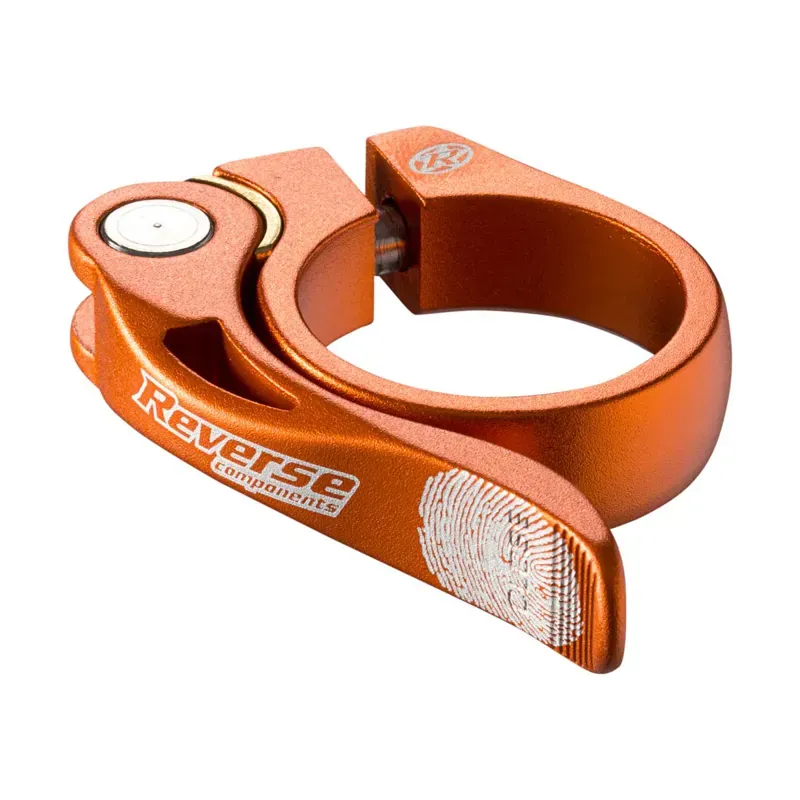 Reverse Long Life Q/R 34.9mm Seatpost Clamp in Orange
