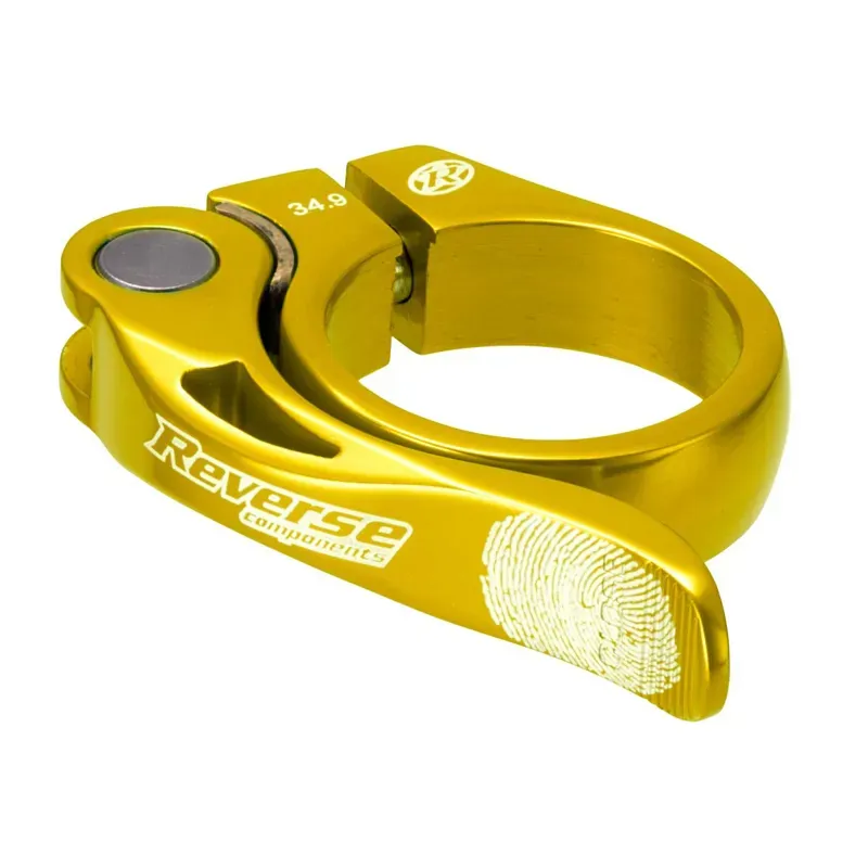 Reverse Long Life Q/R 34.9mm Seatpost Clamp in Gold