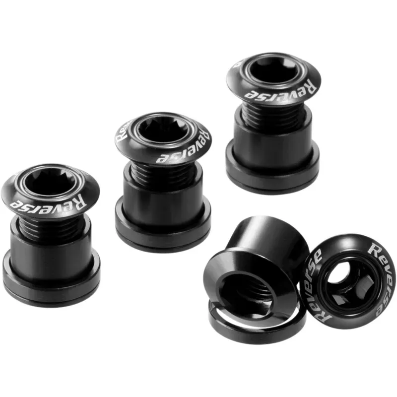 Reverse Chainring Bolt Set in Black