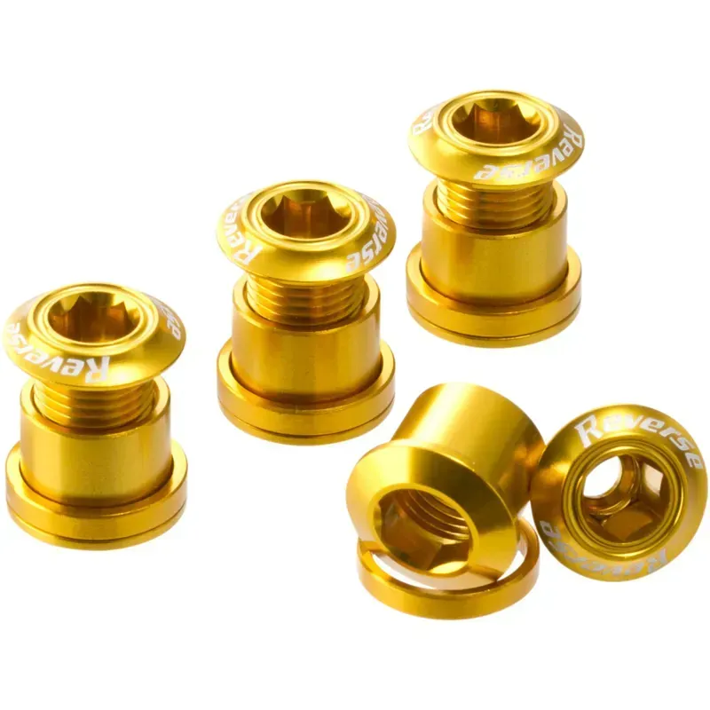 Reverse Chainring Bolt 8-pack Set in Gold