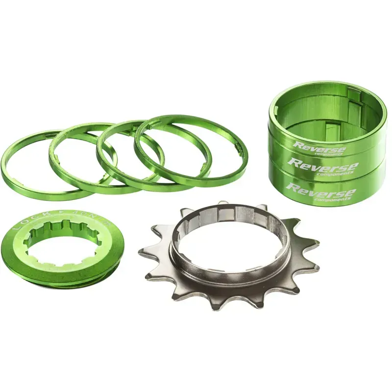 Reverse Single Speed 13-tooth Conversion Kit in Green