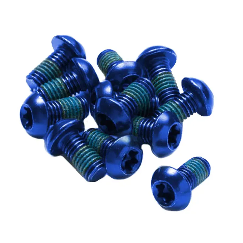 Reverse Disc Rotor M5x10 Bolts in Blue