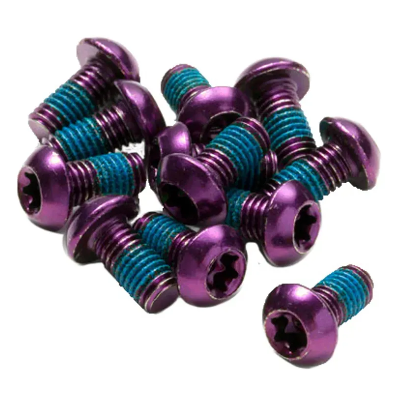 Reverse Disc Rotor M5x10 Bolts in Purple