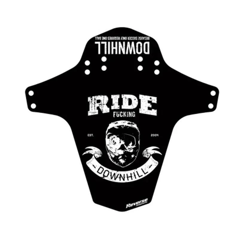 Reverse Mudfender MTB Mudguard - Because Downhill Black/White