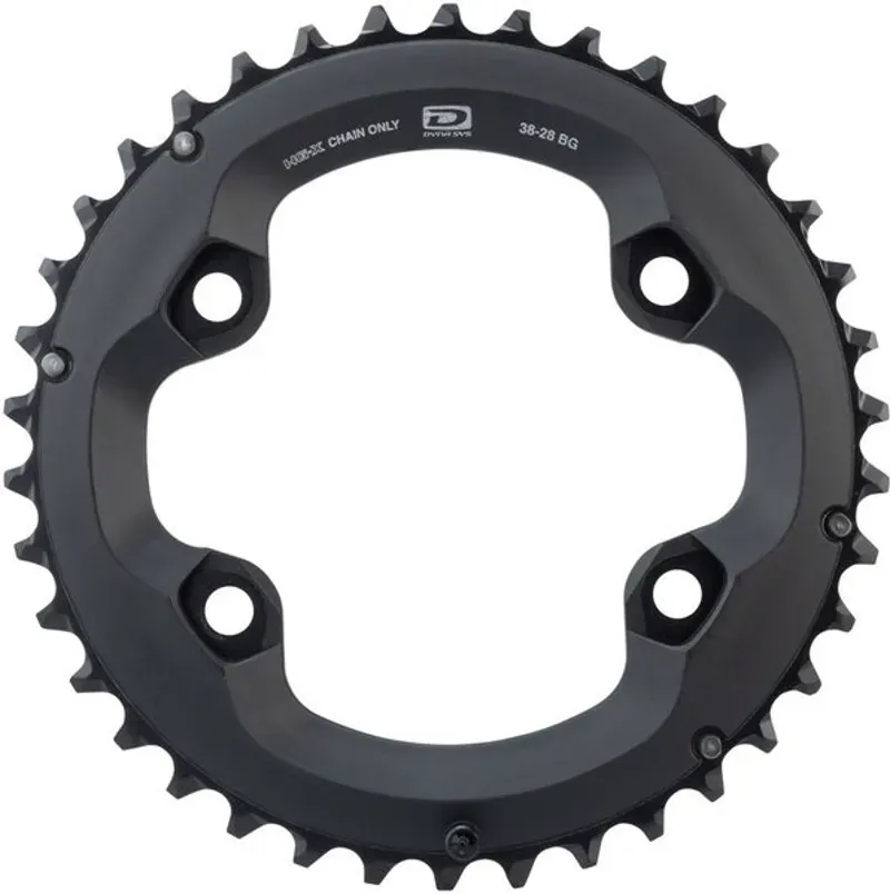 C/RING FCM6000 10spd Tpl Middle 30T- AN Black 30 teeth