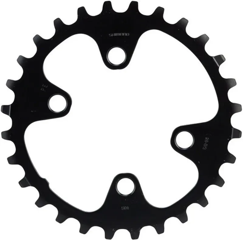 C/RING FCM6000 10spd Tpl Middle 30T- AN Black 30 teeth-1