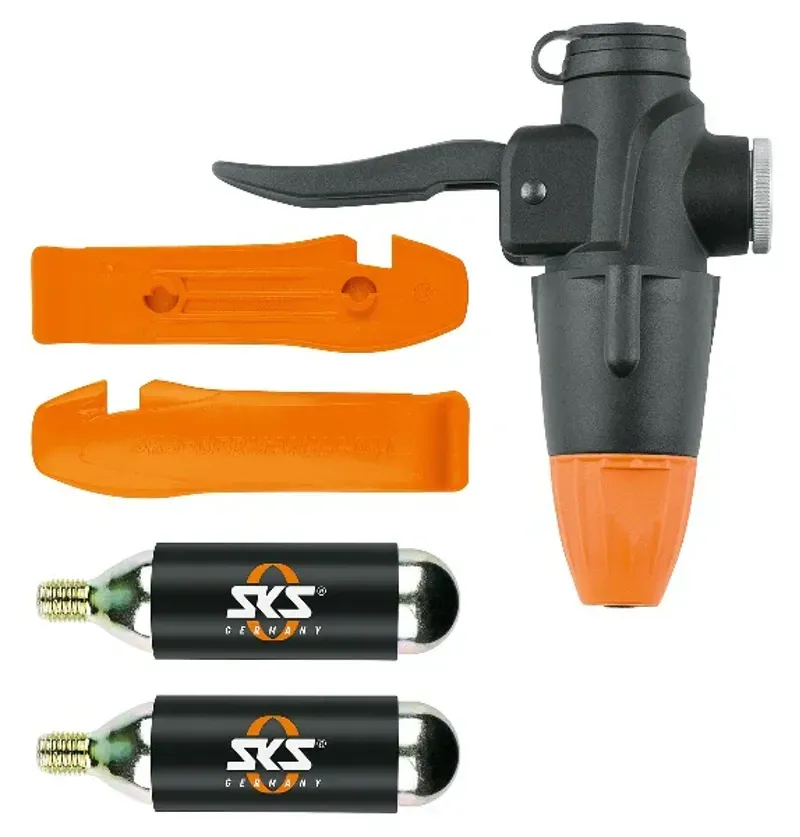 SKS TL Head Set Tubeless Inflation Pump Head 2-16g Refill in Black