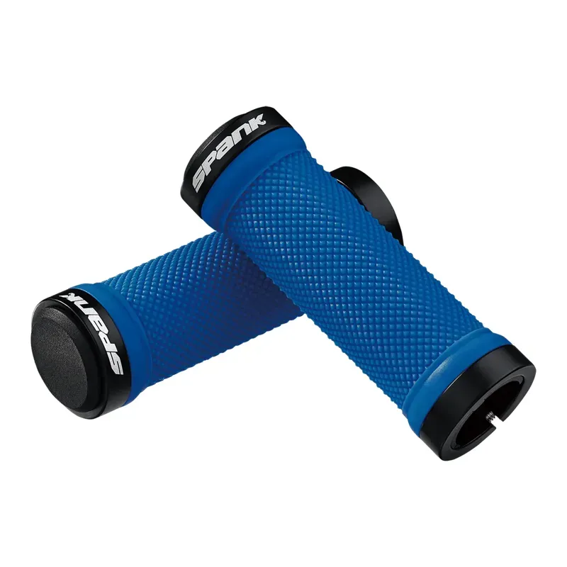 Spank Spoon Grom Grips in Black/Blue-1