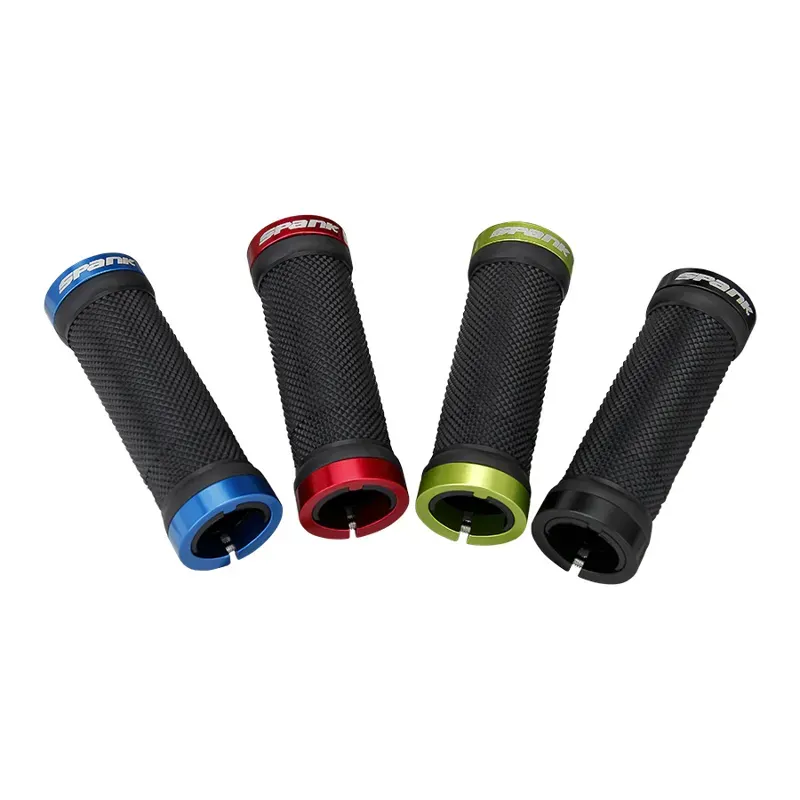 Spank Spoon Grom Grips in Black/Blue-2