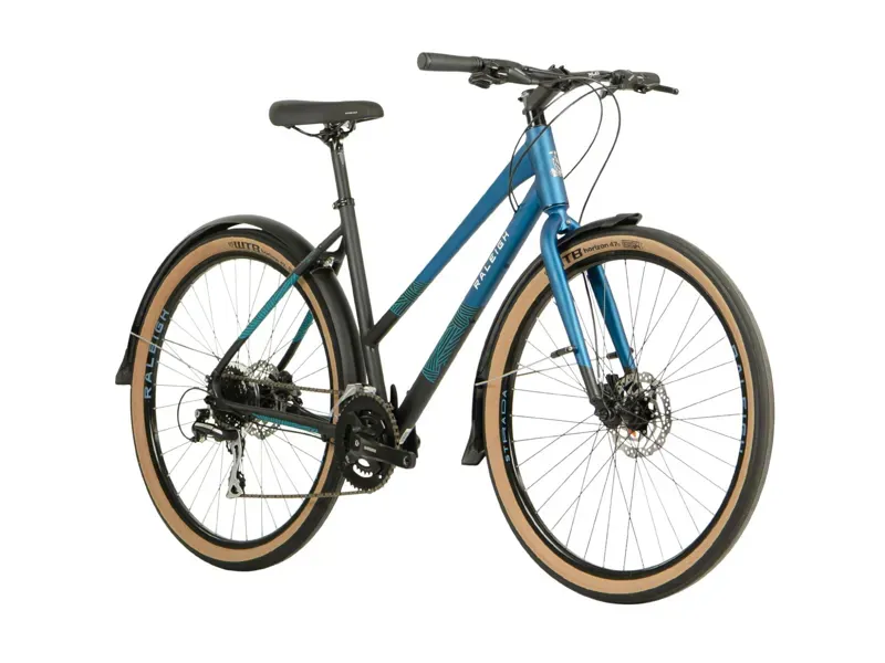 2020 Raleigh Strada City 650b Open Frame Hybrid Bike in Blue-7