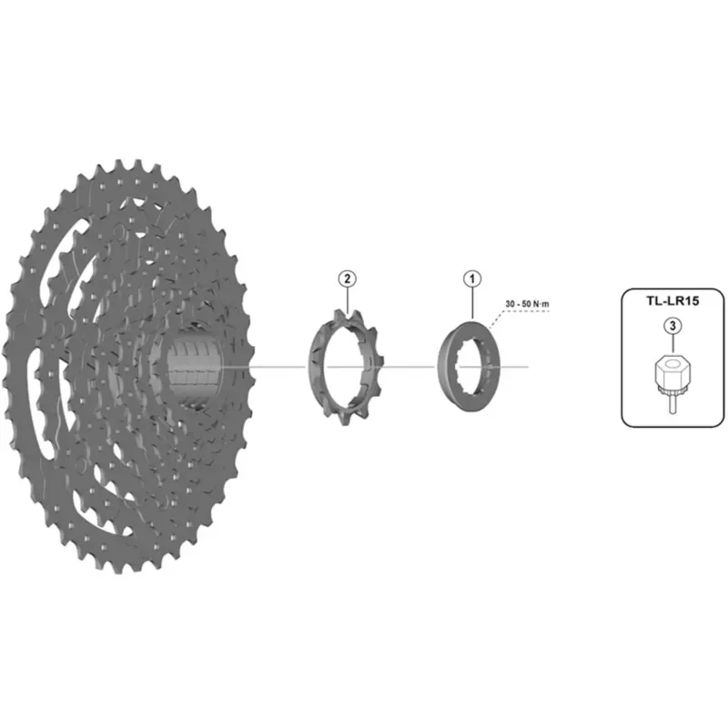 Shimano HG Cassette/M960 Disc Remover Tool in Black-1
