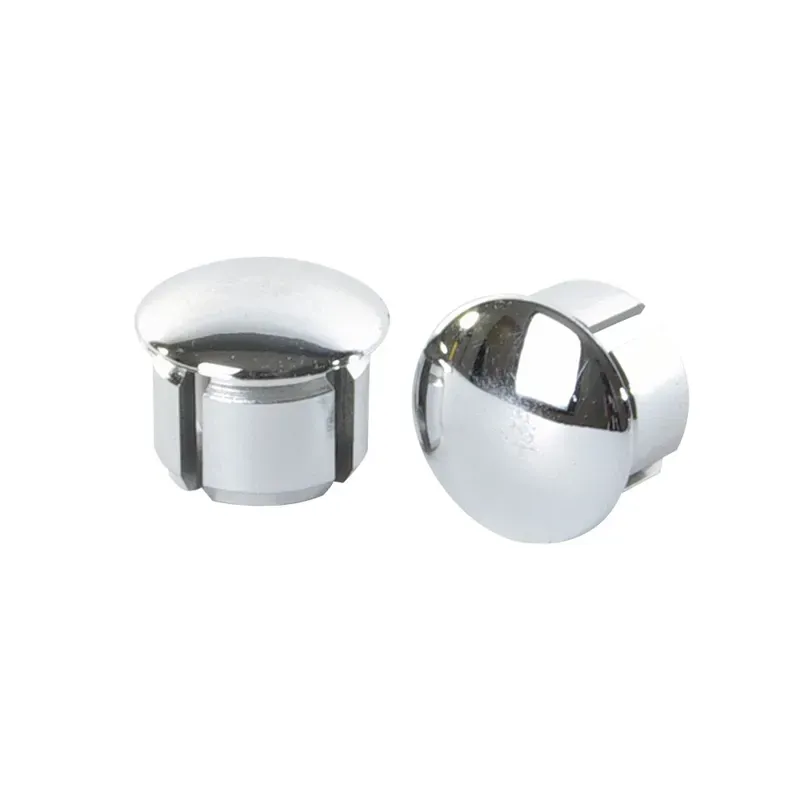 Velox Vintage Chromed Bar End Plugs in Chrome